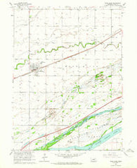 Wood River Nebraska Historical topographic map, 1:24000 scale, 7.5 X 7.5 Minute, Year 1962