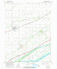 Wood River Nebraska Historical topographic map, 1:24000 scale, 7.5 X 7.5 Minute, Year 1962