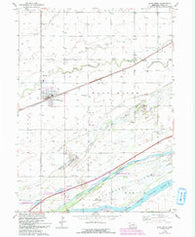 Wood River Nebraska Historical topographic map, 1:24000 scale, 7.5 X 7.5 Minute, Year 1962