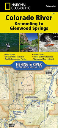 Buy map Colorado River: Kremmling to Glenwood Springs