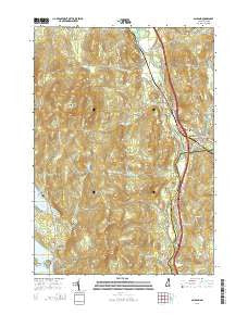 Ashland New Hampshire Current topographic map, 1:24000 scale, 7.5 X 7.5 Minute, Year 2015