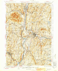 Claremont New Hampshire Historical topographic map, 1:62500 scale, 15 X 15 Minute, Year 1929