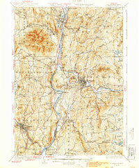 Claremont New Hampshire Historical topographic map, 1:62500 scale, 15 X 15 Minute, Year 1929