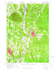 Claremont New Hampshire Historical topographic map, 1:62500 scale, 15 X 15 Minute, Year 1957