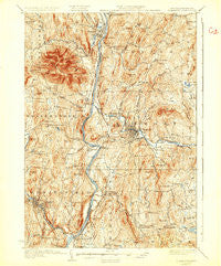 Claremont New Hampshire Historical topographic map, 1:62500 scale, 15 X 15 Minute, Year 1929