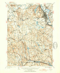 Concord New Hampshire Historical topographic map, 1:62500 scale, 15 X 15 Minute, Year 1949