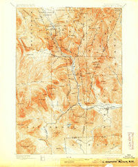 Crawford Notch New Hampshire Historical topographic map, 1:62500 scale, 15 X 15 Minute, Year 1896