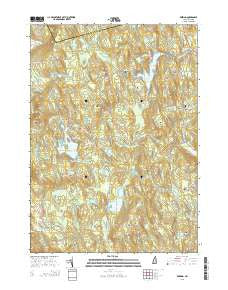 Deering New Hampshire Current topographic map, 1:24000 scale, 7.5 X 7.5 Minute, Year 2015