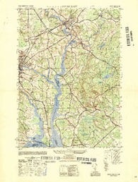 Dover East New Hampshire Historical topographic map, 1:25000 scale, 7.5 X 7.5 Minute, Year 1950