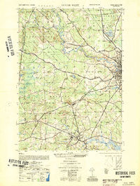 Dover West New Hampshire Historical topographic map, 1:25000 scale, 7.5 X 7.5 Minute, Year 1952