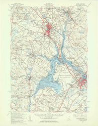 Dover New Hampshire Historical topographic map, 1:62500 scale, 15 X 15 Minute, Year 1956