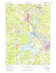 Dover New Hampshire Historical topographic map, 1:62500 scale, 15 X 15 Minute, Year 1956