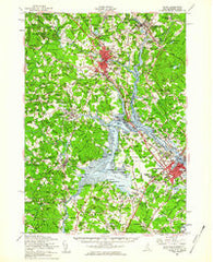 Dover New Hampshire Historical topographic map, 1:62500 scale, 15 X 15 Minute, Year 1956