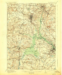 Dover New Hampshire Historical topographic map, 1:62500 scale, 15 X 15 Minute, Year 1918