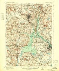 Dover New Hampshire Historical topographic map, 1:62500 scale, 15 X 15 Minute, Year 1918