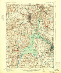 Dover New Hampshire Historical topographic map, 1:62500 scale, 15 X 15 Minute, Year 1918