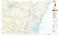 Exeter New Hampshire Historical topographic map, 1:25000 scale, 7.5 X 15 Minute, Year 1985