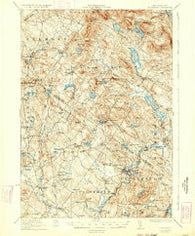 Gilmanton New Hampshire Historical topographic map, 1:62500 scale, 15 X 15 Minute, Year 1927