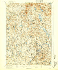 Gilmanton New Hampshire Historical topographic map, 1:62500 scale, 15 X 15 Minute, Year 1927