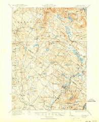 Gilmanton New Hampshire Historical topographic map, 1:62500 scale, 15 X 15 Minute, Year 1927