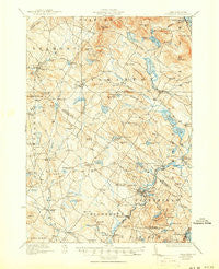 Gilmanton New Hampshire Historical topographic map, 1:62500 scale, 15 X 15 Minute, Year 1927