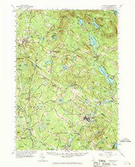 Gilmanton New Hampshire Historical topographic map, 1:62500 scale, 15 X 15 Minute, Year 1957