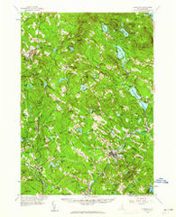 Gilmanton New Hampshire Historical topographic map, 1:62500 scale, 15 X 15 Minute, Year 1957