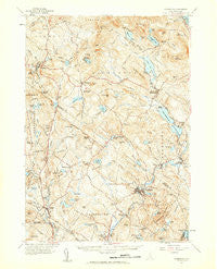 Gilmanton New Hampshire Historical topographic map, 1:62500 scale, 15 X 15 Minute, Year 1957