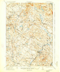Gilmanton New Hampshire Historical topographic map, 1:62500 scale, 15 X 15 Minute, Year 1927