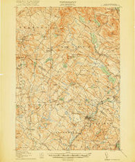Gilmanton New Hampshire Historical topographic map, 1:62500 scale, 15 X 15 Minute, Year 1919