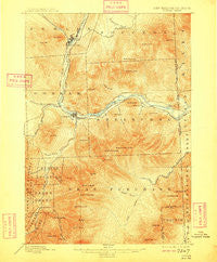 Gorham New Hampshire Historical topographic map, 1:62500 scale, 15 X 15 Minute, Year 1893