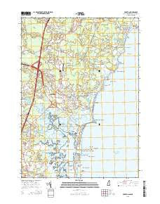 Hampton New Hampshire Current topographic map, 1:24000 scale, 7.5 X 7.5 Minute, Year 2015