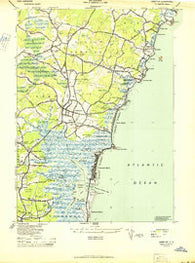 Hampton New Hampshire Historical topographic map, 1:24000 scale, 7.5 X 7.5 Minute, Year 1944