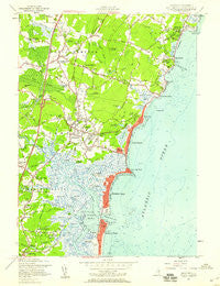 Hampton New Hampshire Historical topographic map, 1:24000 scale, 7.5 X 7.5 Minute, Year 1957