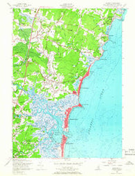 Hampton New Hampshire Historical topographic map, 1:24000 scale, 7.5 X 7.5 Minute, Year 1957