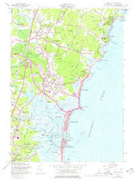 Hampton New Hampshire Historical topographic map, 1:24000 scale, 7.5 X 7.5 Minute, Year 1957