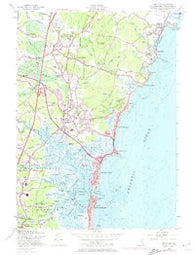 Hampton New Hampshire Historical topographic map, 1:24000 scale, 7.5 X 7.5 Minute, Year 1957
