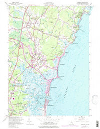 Hampton New Hampshire Historical topographic map, 1:24000 scale, 7.5 X 7.5 Minute, Year 1957
