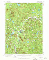 Hillsboro New Hampshire Historical topographic map, 1:62500 scale, 15 X 15 Minute, Year 1957