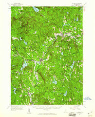 Hillsboro New Hampshire Historical topographic map, 1:62500 scale, 15 X 15 Minute, Year 1957