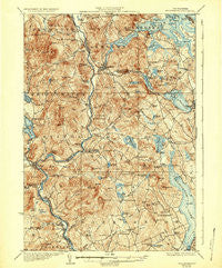 Holderness New Hampshire Historical topographic map, 1:62500 scale, 15 X 15 Minute, Year 1927
