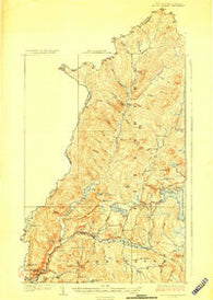 Indian Stream Vermont Historical topographic map, 1:62500 scale, 15 X 15 Minute, Year 1927
