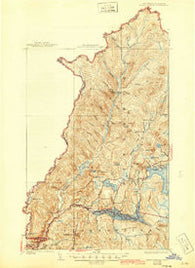 Indian Stream Vermont Historical topographic map, 1:62500 scale, 15 X 15 Minute, Year 1927