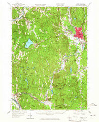 Keene New Hampshire Historical topographic map, 1:62500 scale, 15 X 15 Minute, Year 1958