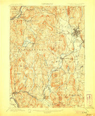 Keene New Hampshire Historical topographic map, 1:62500 scale, 15 X 15 Minute, Year 1898