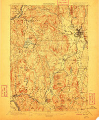 Keene New Hampshire Historical topographic map, 1:62500 scale, 15 X 15 Minute, Year 1898