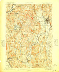 Keene New Hampshire Historical topographic map, 1:62500 scale, 15 X 15 Minute, Year 1898