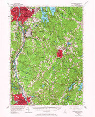 Manchester New Hampshire Historical topographic map, 1:62500 scale, 15 X 15 Minute, Year 1953