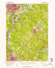 Manchester New Hampshire Historical topographic map, 1:62500 scale, 15 X 15 Minute, Year 1953