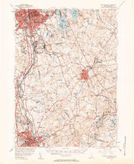 Manchester New Hampshire Historical topographic map, 1:62500 scale, 15 X 15 Minute, Year 1953